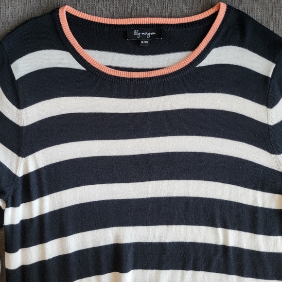 Lily Morgan Striped Sweater Size XL - Picture 3 of 7